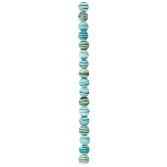 12 Pack: Aqua Mix Round Glass Beads, 12mm by Bead Landing™
